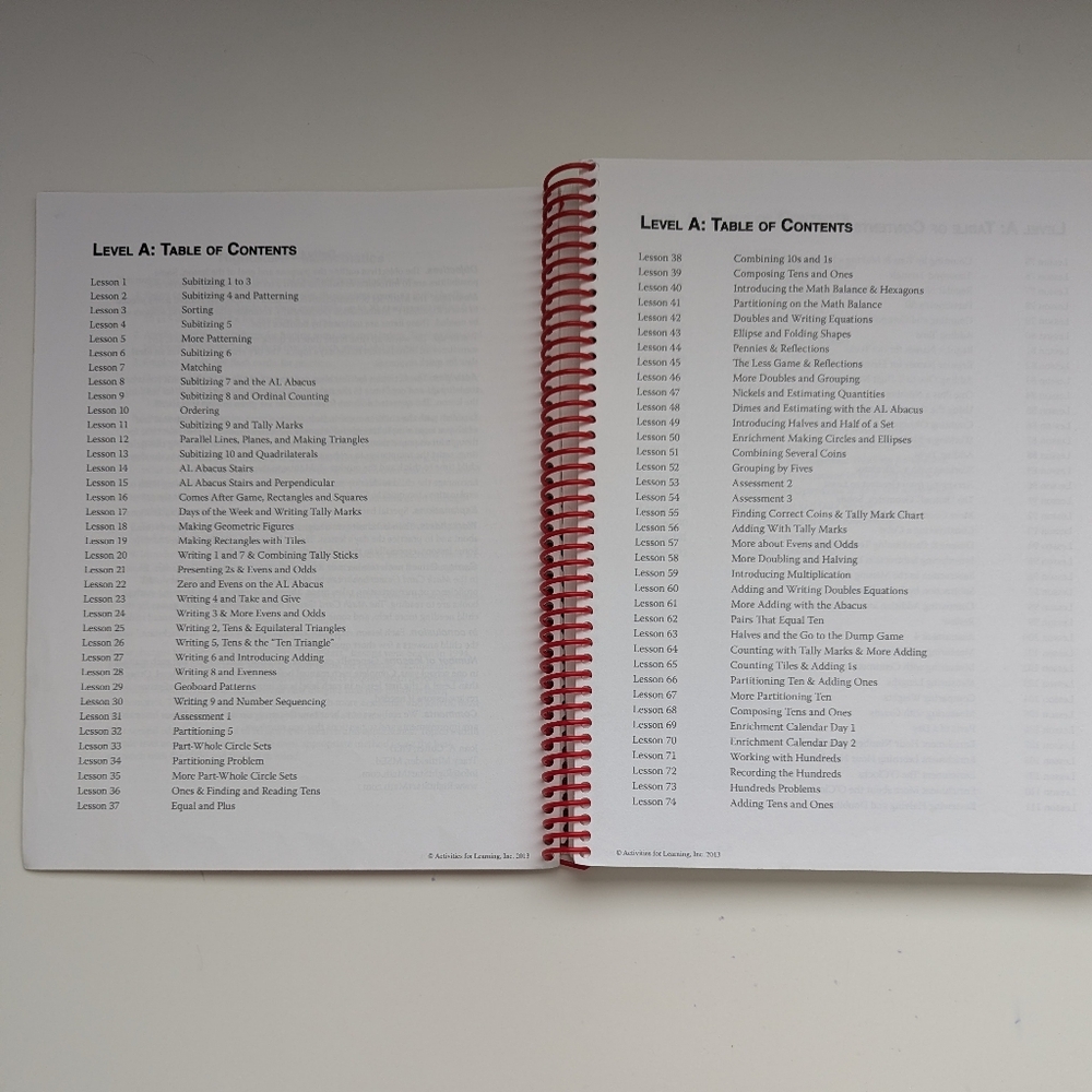 RightStart Math Level A Lessons Book - Picture 2 of 5